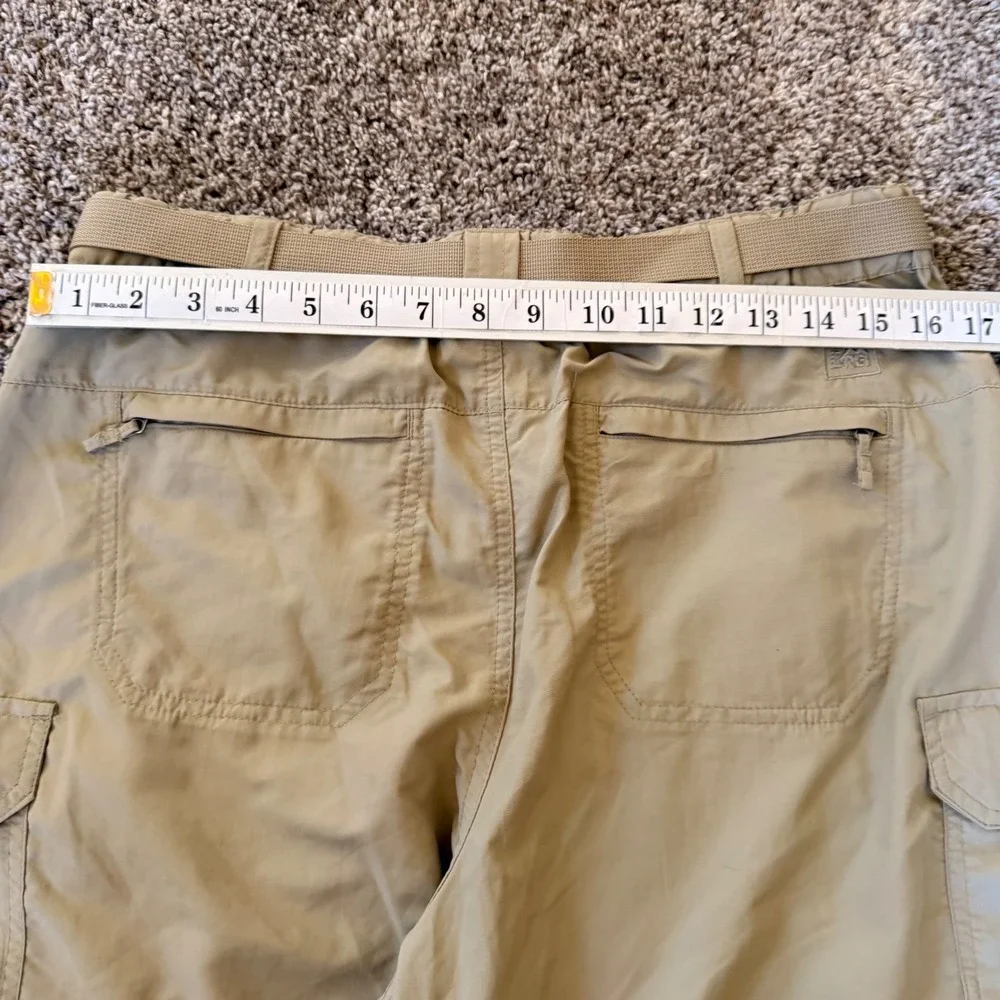 NWT REI Sahara Convertible‎ Pants Womens 10 Petite Tan Zip Off Cargo Hiking Belt
